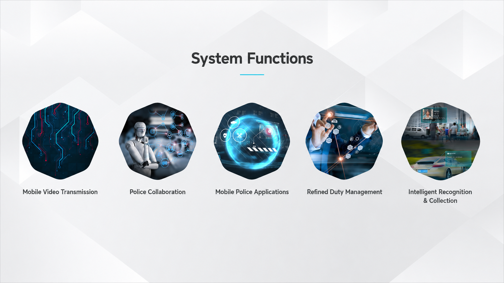 System functions of the smart police vehicle patrol system