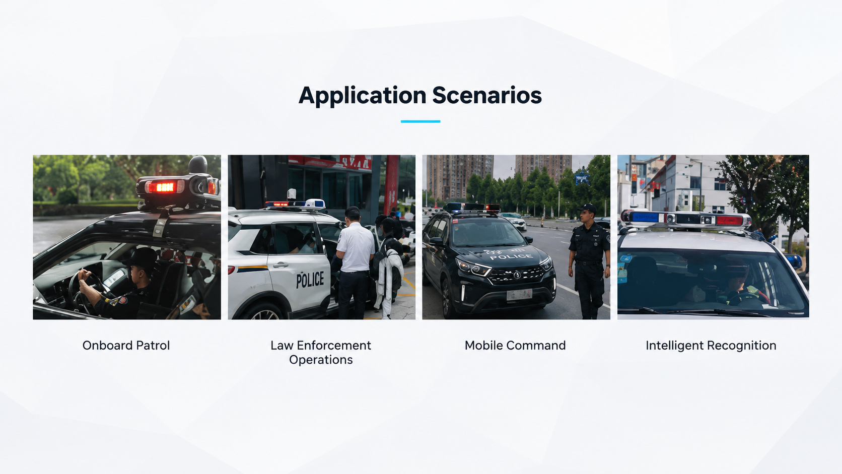 Application scenarios for smart police vehicle patrol
